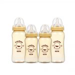 媽咪乳感寬口徑PPSU防脹氣奶瓶組(360ml*2+240ml*2)